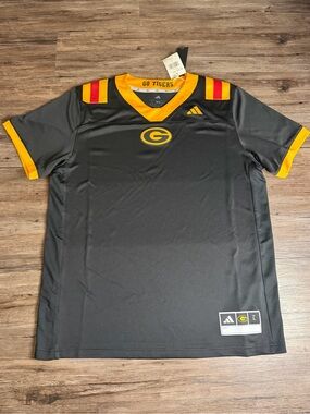 adidas Grambling State Tigers Blank Football Jersey Black Size L